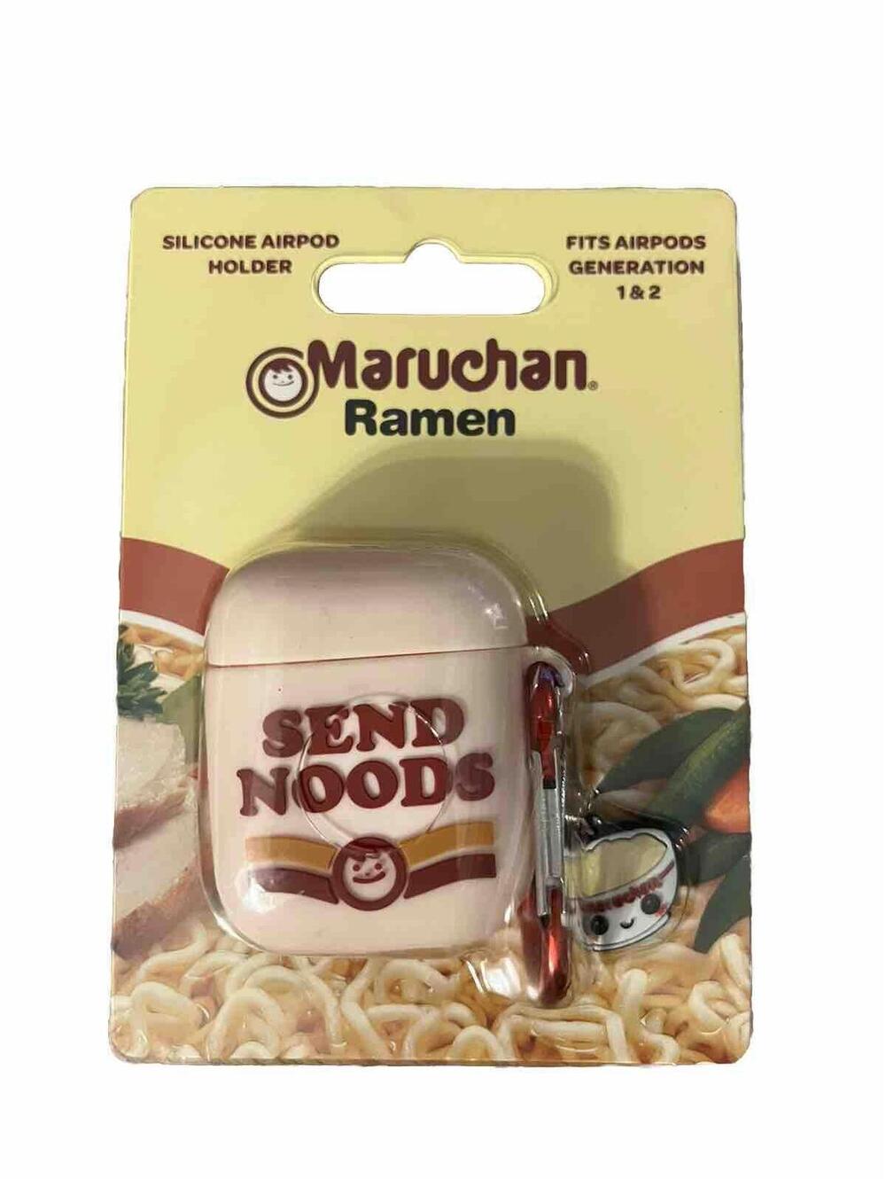 Airpods 1st 2nd Gen Funny Maruchan Ramen Send Noods Silicone Earphone Case Cover